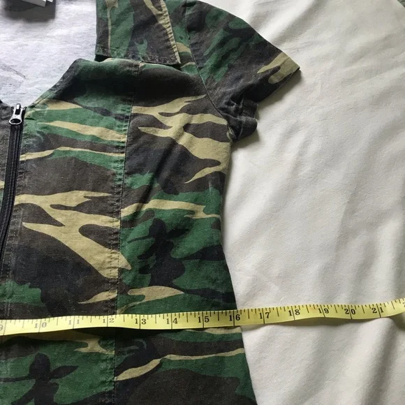 CHARADES Sexy Army Dress, Mini Camo Dress Costume Cosplay, Camouflage, M - Picture 10 of 11